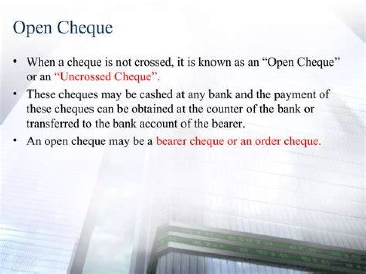 Can anyone cash an open cheque?