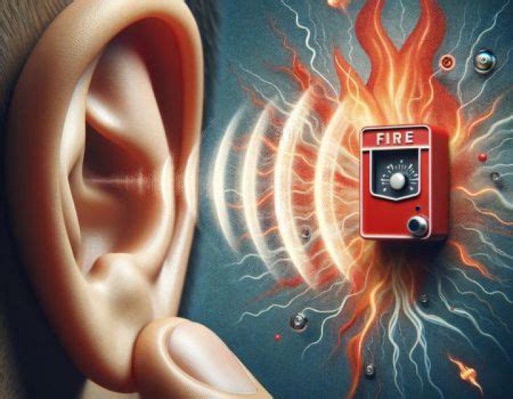 Can fire alarms cause ear damage?