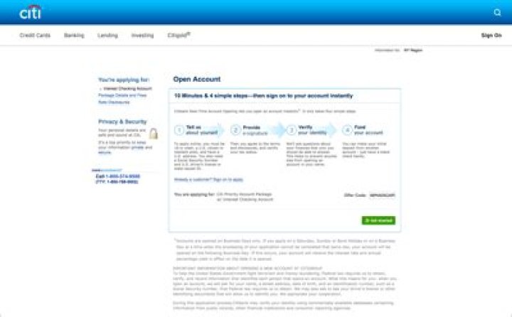 Can I open a Citibank account in Ireland?