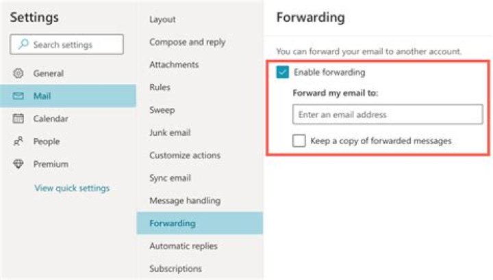 Can you automatically forward emails from one account to another?