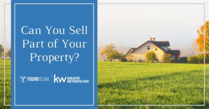 Can you sell just part of your property?