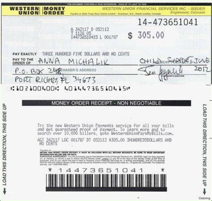 Can you track a money order with the stub?