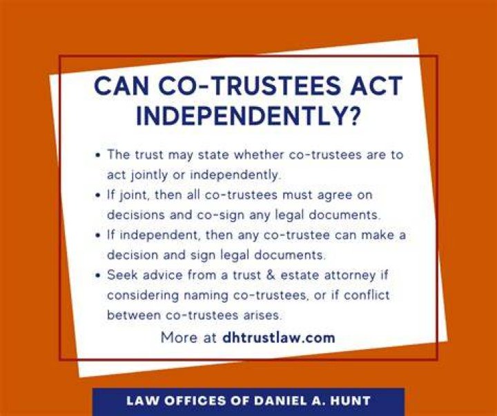 Do co trustees have to act together?