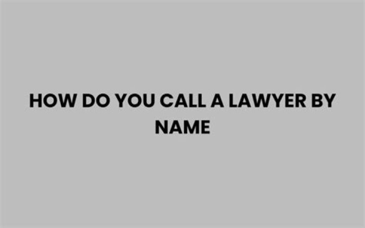 Do you call a lawyer Mrs?