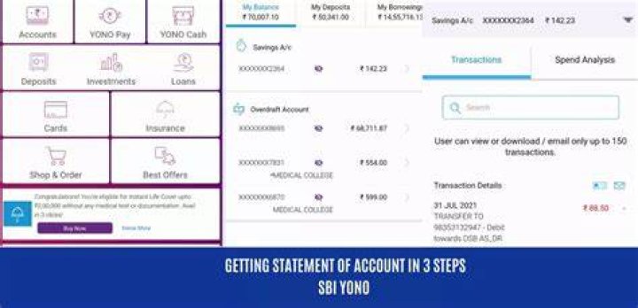 How can I see my SBI saving account online?