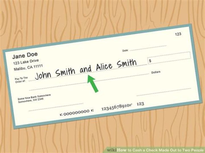 How do I cash a check made out to two parties?