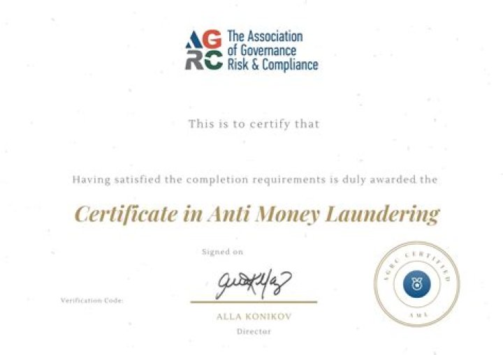How do I get a money laundering certificate?