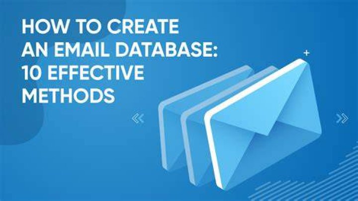 How do I get an email database for email marketing?