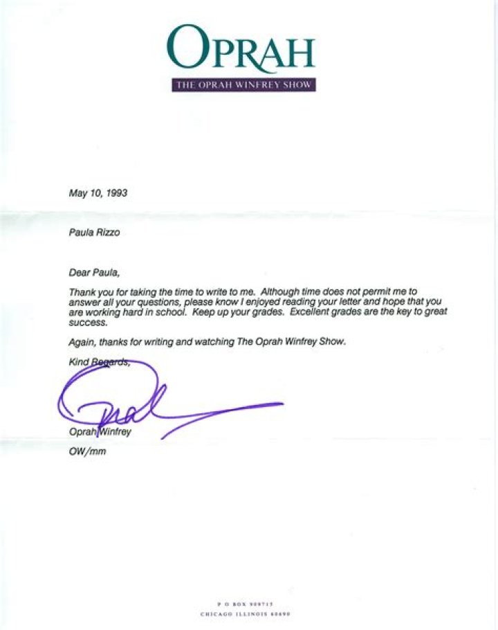 How do I send a message to Oprah Winfrey?