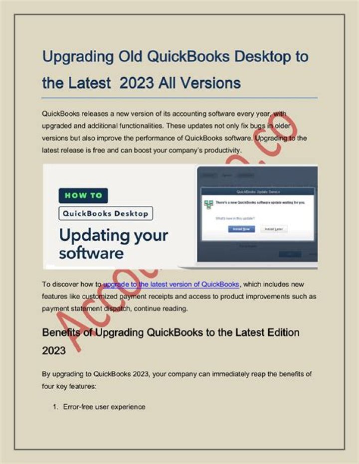 How do I update old QuickBooks?