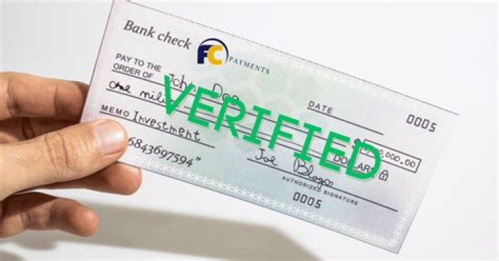 How do I verify funds on a check?