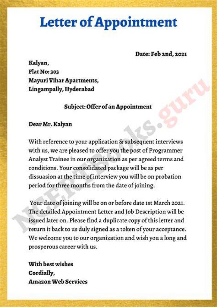 How do I write a letter requesting an appointment?