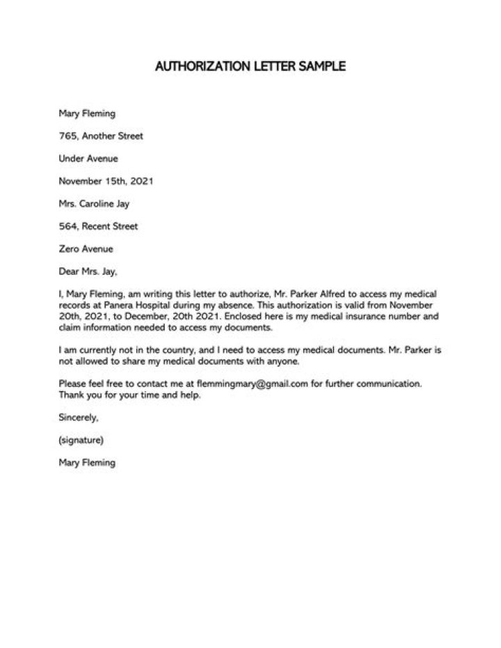 How do I write an Authorization letter?