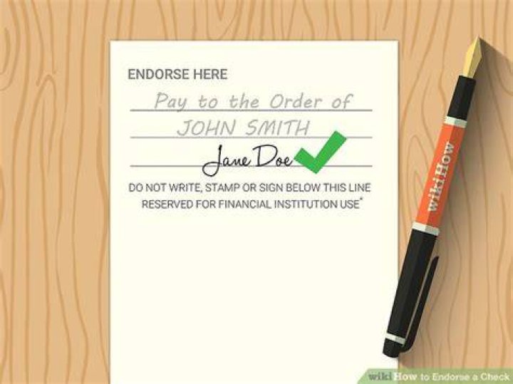 How do you endorse a check made out to an estate?