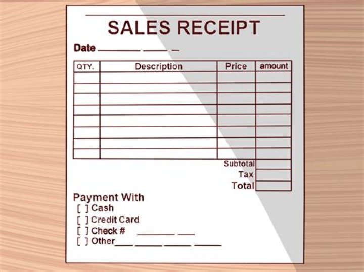 How do you make up a receipt?