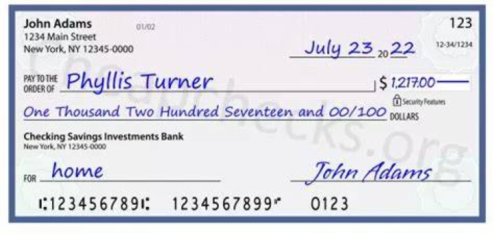 How do you write 1217 on a check?