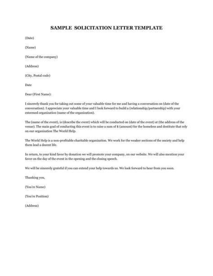 How do you write a solicited letter?