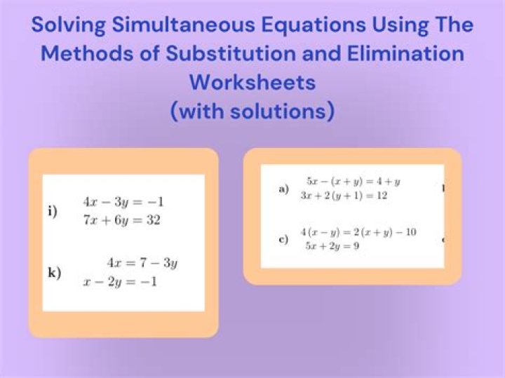 How do you write an equation using elimination?