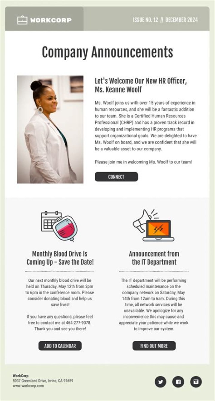 How do you write an internal newsletter?