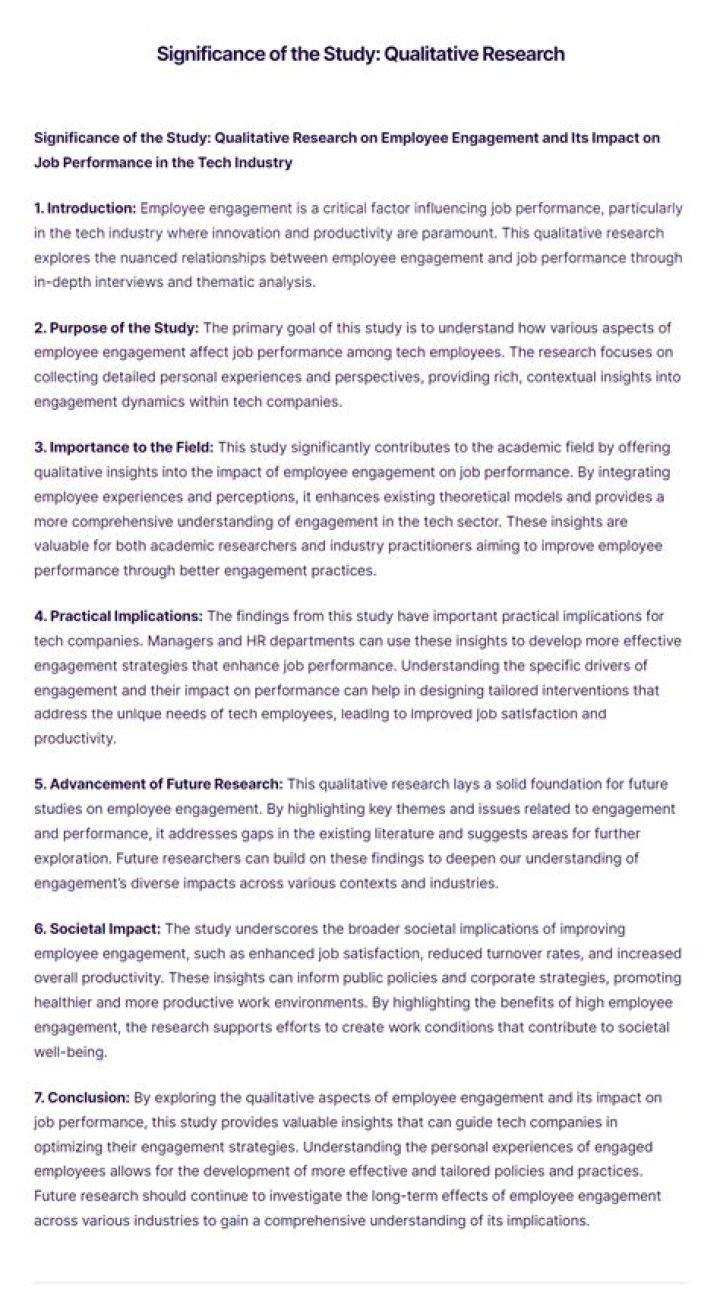 How do you write the significance of the study in research?