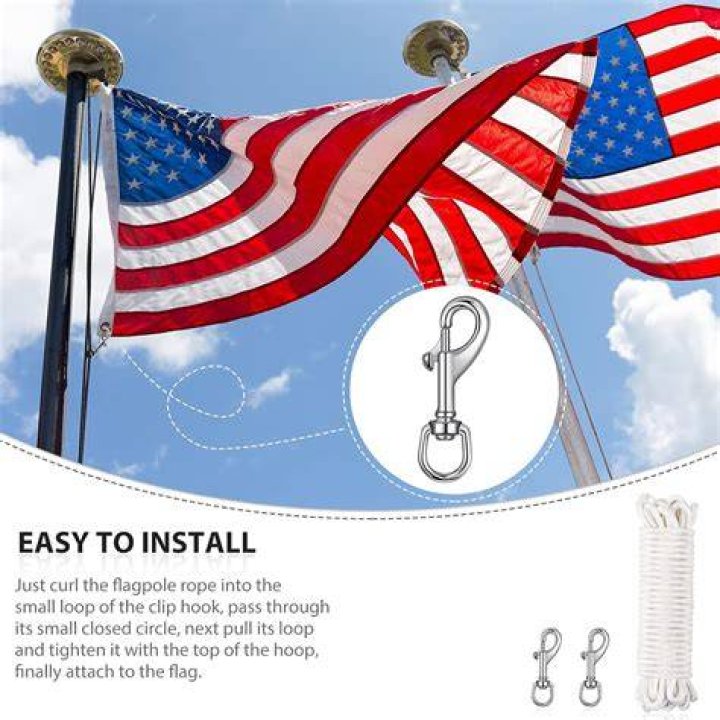 How far is the rope from the base of the flagpole?