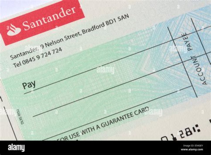 How long does a Santander Cheque take to clear UK?
