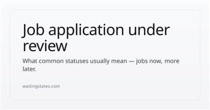 How long is an application usually under review?
