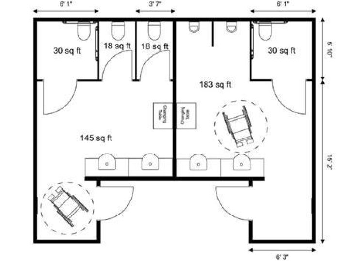 How many ADA restrooms are required in a commercial building?