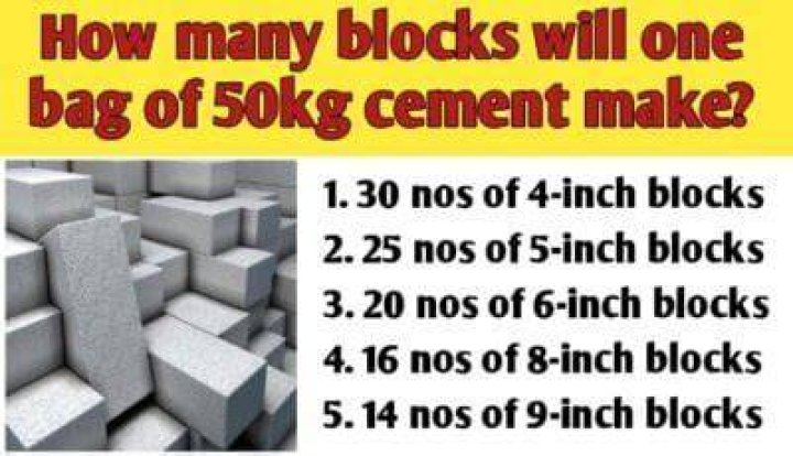 How many hollow blocks can one bag of cement make?