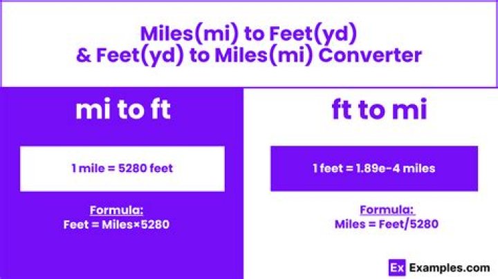 How many miles are in a feet foot?