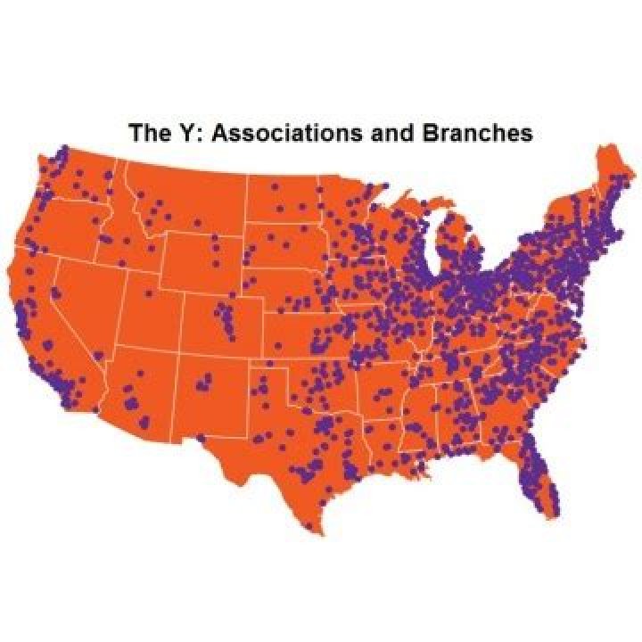 How many YMCA locations are there in the world?