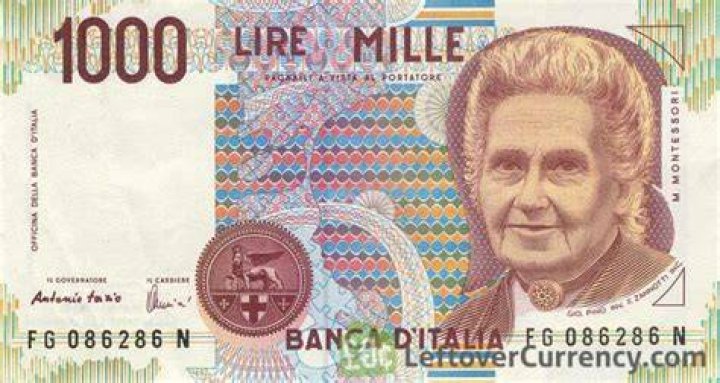How much is 1000 Italian lire in dollars?