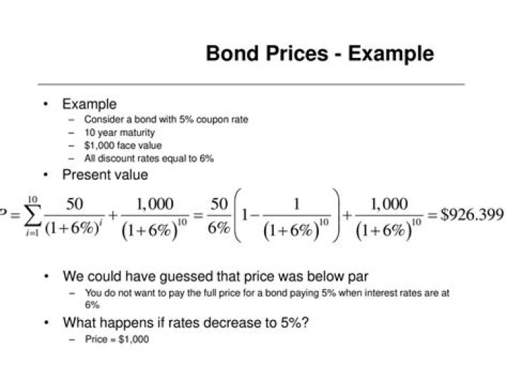 Is bond price equal to present value?