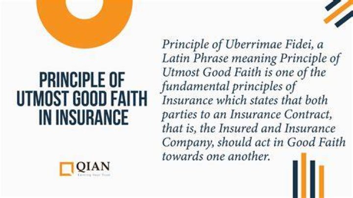 Is utmost good faith a principle of insurance?