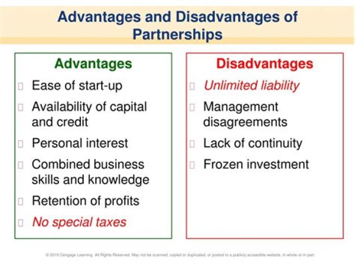 What are 3 advantages of a partnership?