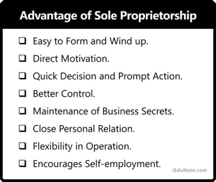 What are advantages of sole proprietorship?
