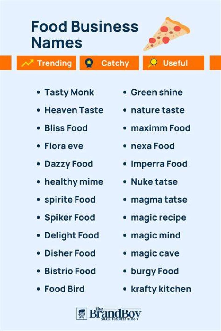 What are good names for food?