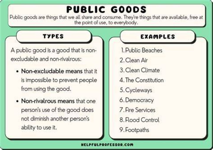 What are public goods Examples Why important?