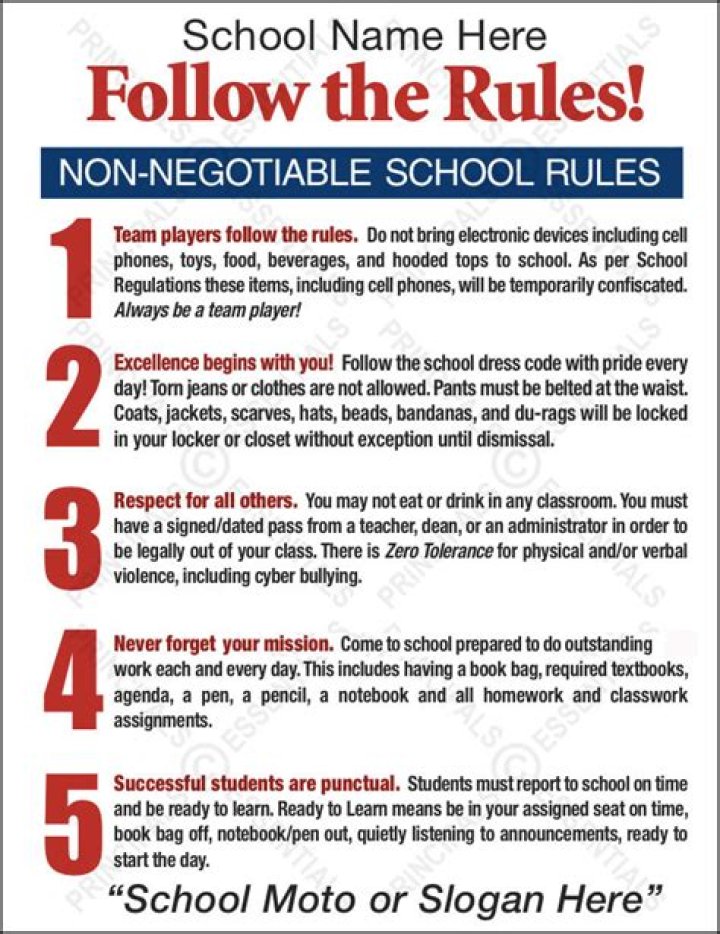 What are some rules we must follow?
