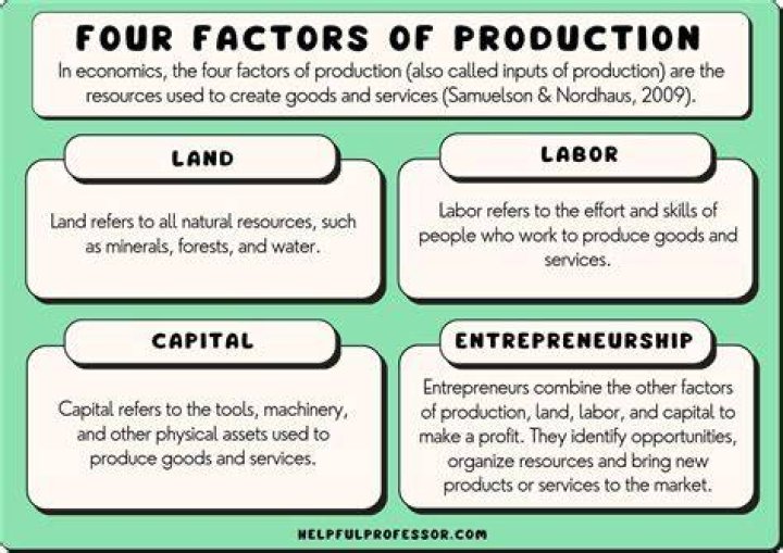 What are the 4 factors of production and examples?