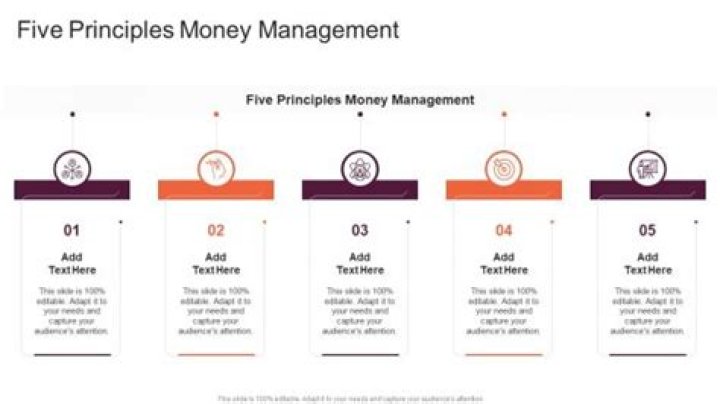 What are the 5 principles of money management?