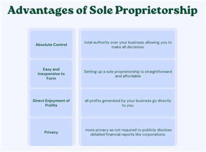 What are the 6 advantages of a sole proprietorship?