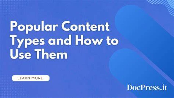 What are the 7 types of content you can add to a content placeholder?