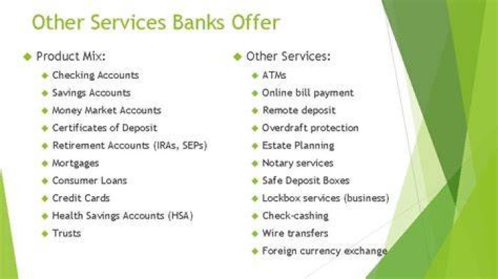What are the basic services banks offer?