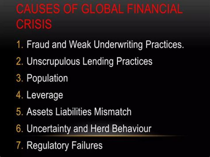 What are the main causes of the global financial crisis?