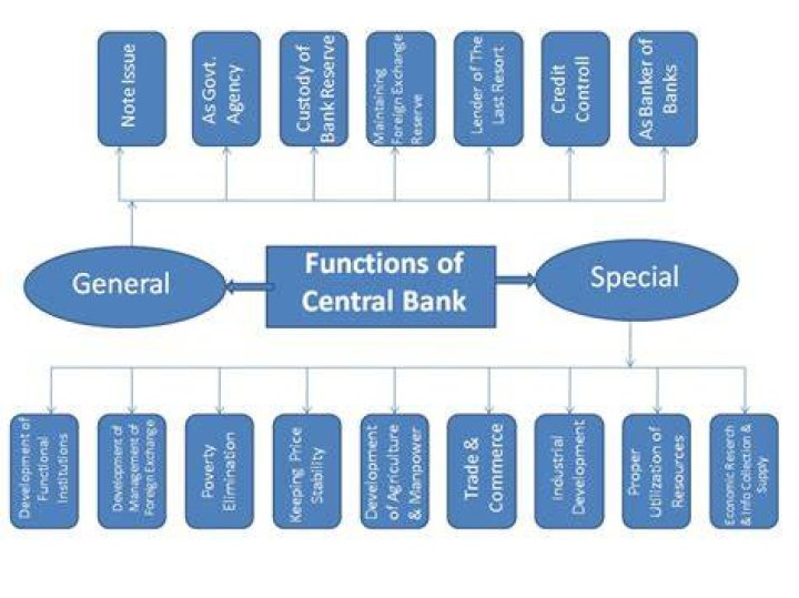 What are the main functions of the central bank?