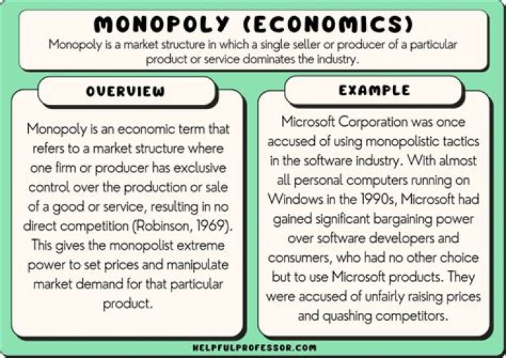 What are the main reasons for monopolies?