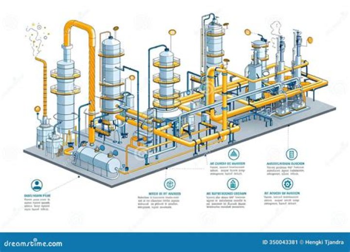 What are the parts of an oil refinery?