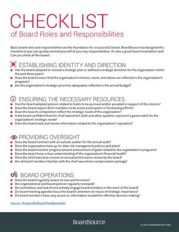 What are the responsibilities of a board member?