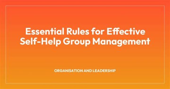 What are the rules of self help group?